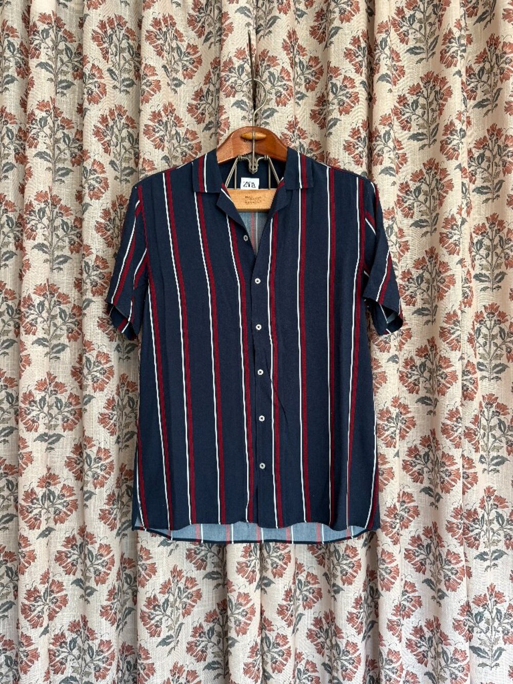 Men's Zara Striped Button Down Shirt Medium